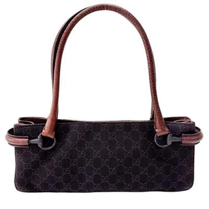 Bolso de hombro GUCCI de lona azul marino - Imagen 1 de 17