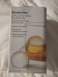 Brookstone 2 Piece Golf Ball Ice Mold- **NEW** In Box - Picture 1 of 3