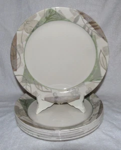 Corelle Vitrelle Textured Leaves 9 Dinner Plates - Picture 1 of 20