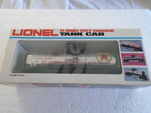 LIONEL O AND O27 GAUGE TEXACO SINGLE  DOME TANK CAR CHROME - Picture 1 of 12