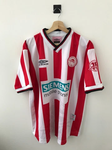 Vintage Olympiakos 2000/2001 Home Football Shirt Jersey Trikot Umbro Anniversary Cover