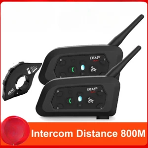 Kask motocyklowy Bluetooth Walkie Talkie 6 Dystans jeźdźca 800 metrów Wodoodporny - Zdjęcie 1 z 28