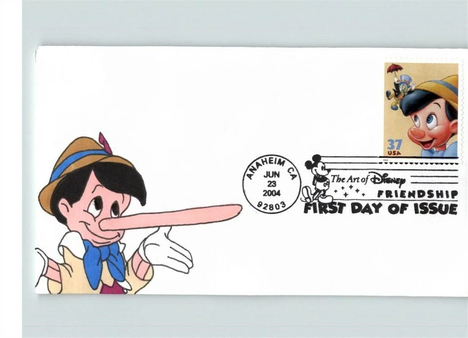 Disney's PINOCCHIO & Jiminy Cricket, Pinocchio, LONG NOSE, Hand Painted # 1 of 1 - Image 1 of 1