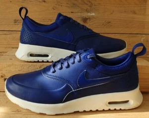 Nike Air Max Thea Premium Leather Trainers UK4/US6.5/E37.5 616723-400 Blue/White - Bild 1 von 12