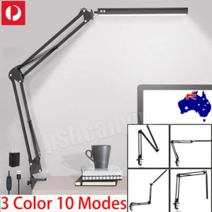 USB Dimmable Eye-Care LED Desk Lamp with Clamp Table Bedside Study Reading Light - Picture 1 of 11
