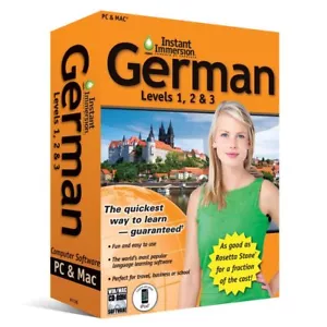 Learn How To Speak German With Instant Immersion Levels 1-3 Retail Box - Picture 1 of 1