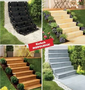 Terrassentreppen 2 Stufen Modulesca Gartentreppen Außentreppen Treppenmodul - Bild 1 von 6