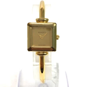 Gucci Quartz Watch 1900L Square Gold Dial Swiss 19mm From Japan 165 6283982 - Picture 1 of 11