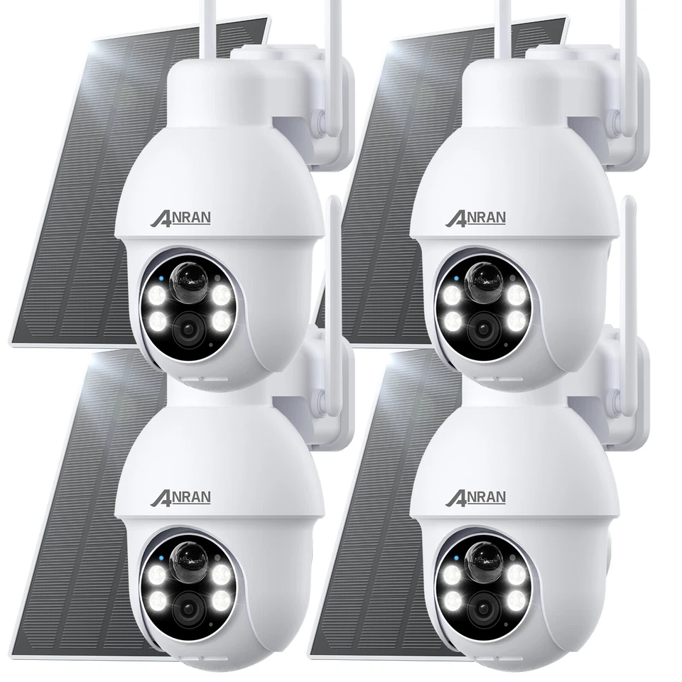 ANRAN 5MP WLAN PT Überwachungskamera Aussen Akku Argus PT mit Solarpanel