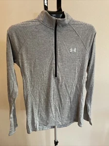 Under Armour Langarm 1/4 Zip Pullover, grau, Damen Medium Loose - Bild 1 von 7