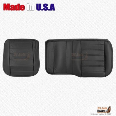 2003 2004 Hummer H2 REAR Driver & Passenger Bottoms Genuine Leather Cover Black - Image 1 of 4