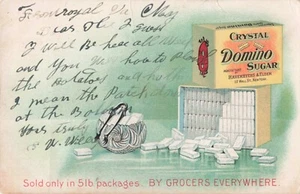 Crystal Domino Sugar Advertising Postcard Havermeyers & Elder  PM 1907    C9 - Picture 1 of 2