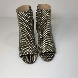 Coach Remi Snakeskin Open Toe Tan Bootie Size 9B Used G5218 - Picture 1 of 23