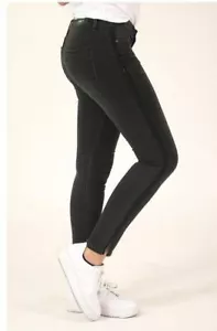 Grace in LA Jeans Women's Black Side Stripe Skinny Fit Stretch Jeans - Picture 1 of 7