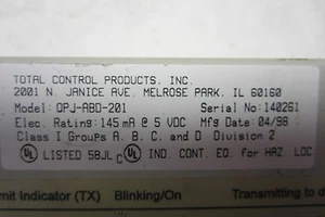 USED TOTAL CONTROLS QPJ-ABD-201 QUICK PANEL MODULE QPJABD201 - Picture 1 of 2