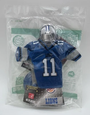 Camiseta deportiva de los jugadores #11 de los Mini Detroit Lions de la NFL 2007 Roy Williams Burger King Foto 1 de 4