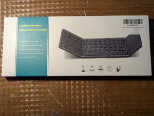 Mini Folding Bluetooth Keyboard with Touchpad - Universal Wireless Keyboard USA - Picture 1 of 6