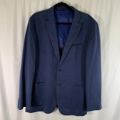 Ben Sherman Suit Jacket Men's 42L Blue 2 Button Front Cotton Blend Front Pockets - Image 1 of 4