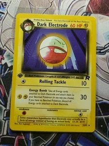 1st Ed Dark Electrode Non-Holo WOTC Pokemon Karte 34/82 Rocket Set LP - Bild 1 von 2