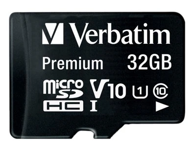 VERBATIM - Kad Memori MicroSDHC Premium U1 & Adaptor SD, 32GB - Image 1 of 3