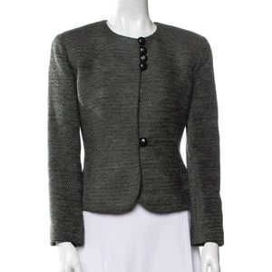 CHRISTIAN DIOR Vintage Evening Jacket Size: US 2 Women's Blazer Wool Blend Tweed - Picture 1 of 7