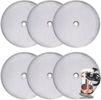 6 Piezas Prensa Francesa Repuesto Filtro Malla Pantalla Café Francés Foto 1 de 4