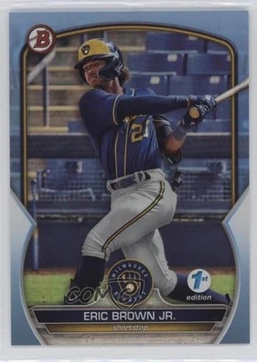 2023 Bowman 1st Edition Sky Blue Foil Eric Brown Jr #BPPF-41 - Image 1 of 2