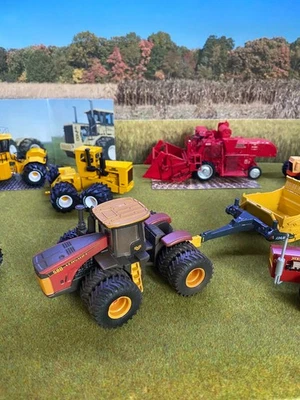 Eight 1-64 premium 4 WD tractors & One 1-43 MF 830 open station vintage combine - Image 1 of 4