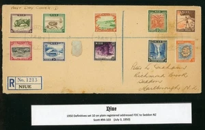 Niue 94-103 FULL SET on  First Day Cover ( 3 July, 1950 ) - Picture 1 of 1