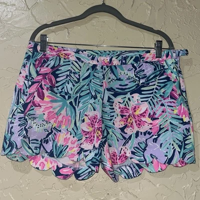 Pantalones Cortos Lilly Pulitzer Damas Magnolia Talla 4 Festoneados Slathouse Soiree Nuevos sin Etiquetas Foto 1 de 4