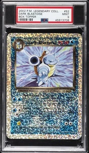 2002 POKEMON LEGENDARY COLLECTION BOX TOPPER #S2 DARK BLASTOISE PSA 9 - Picture 1 of 2