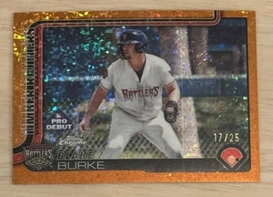 2025 Topps Pro Debut BLAKE BURKE Prospect Chrome ORANGE /25 Mini Diamond PD-178 - Bild 1 von 2