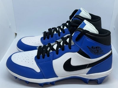 Botines Nike Air Jordan 1 Mid TD blancos negros azules reales para hombre talla 11 FJ6805-104 Foto 1 de 4