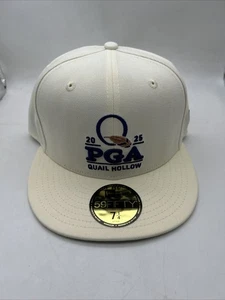 PGA Championship 2025 Quail Hollow New Era 59Fifty Hat Cap Beige Size 7 1/4 New - Picture 1 of 7