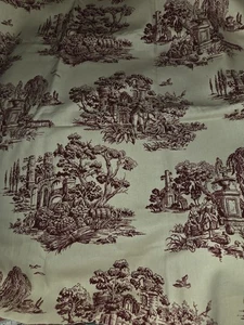 Tessuto Toilette Rosso E Crema Disegni Madison Avenue 1,5 iarde - Foto 1 di 4