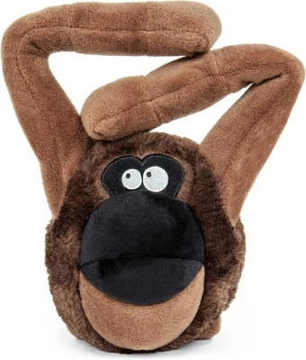 goDog Action Plush Ape Animated Squeaky Dog Toy, Chew One Size, (Brown)  Foto 1 de 4