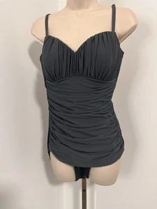 Traje de baño Miraclesuit talla 14 gris busto fruncido para mujer - Imagen 1 de 4