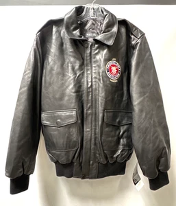 Burks Bay National Rifle Association Member Herren Lederjacke schwarz Größe S - Bild 1 von 12
