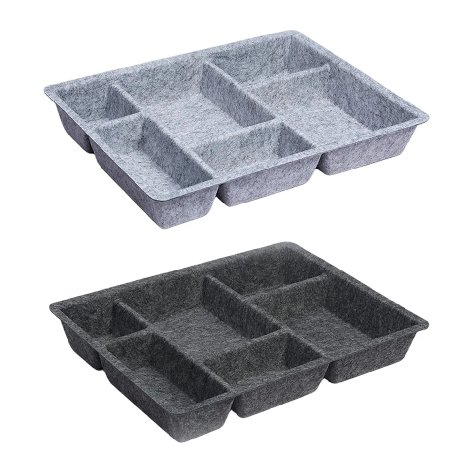 Schubladen-Organizer-Tablett aus Filz mit 6 Fächern, minimalistisch, - Bild 1 von 1