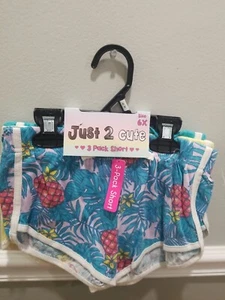 JUST 2 CUTE GIRLS 3 PACK SHORTS MULTICOLORED SIZE 6X NEW WITH TAGS - Picture 1 of 8