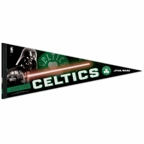 BOSTON CELTICS DARTH VADER STAR WARS PREMIUM QUALITY PENNANT 12"X30" BANNER Cover
