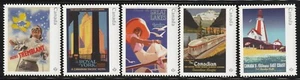 Canada #3334i-3338i, Vintage Travel Posters, Set of 5, Die Cut, MNH 2022 - Picture 1 of 1
