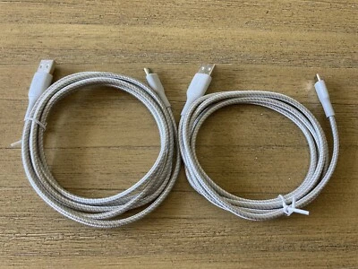2 NEW Authentic Belkin Boost Charge USB-A USB-C Cable 5 FT  Durable Cable Gray - Image 1 of 3