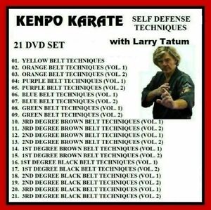 KENPO KARATE 21 DVD Self Defense Techniques yellow to black belt Larry Tatum
