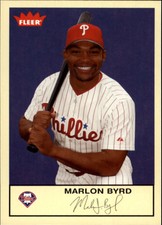 2005 Fleer Tradition Philadelphia Phillies Baseball Card #134 Marlon Byrd