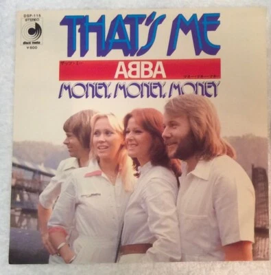 Japan ABBA  Original 1976 THAT'S ME Money Money DSP-115 with LYRICS 7" Discomate - Image 1 of 4