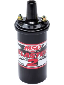 MSD Blaster 2 Ignition Coil Round Oil Filled Black For MSD 5, 6 and 7 Ig (82023) - Picture 1 of 12