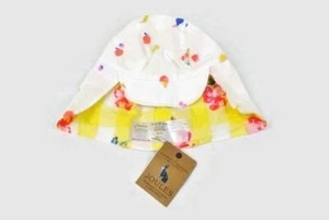 New Joules Baby Hat – White Cotton with Fruit and Floral Print – Size 0–6 Months - Picture 1 of 9