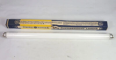 1 NOS Vintage General Electric GE 15W T8 F15T8 Cool White Fluorescent Light Bulb - Image 1 of 2