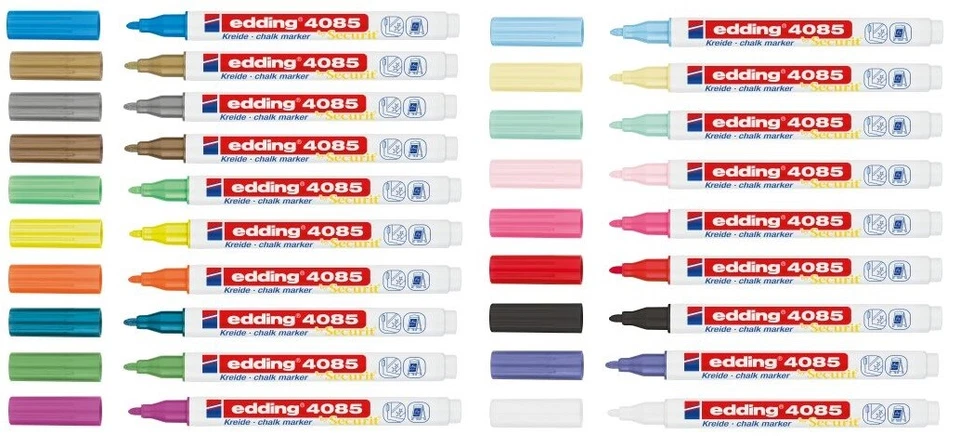 Edding Kreidemarker 4085 Kreidestift Fenster Sprühkreide dünn 1-2 mm by Securit - Bild 1 von 1